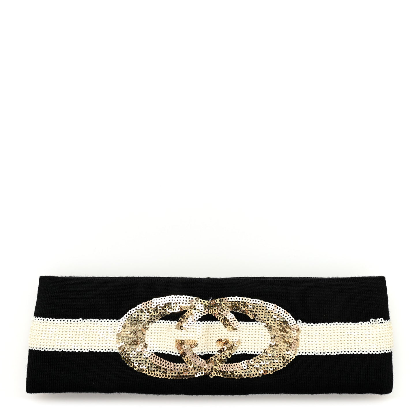 Sequin Polyester Headband M 57 Black White