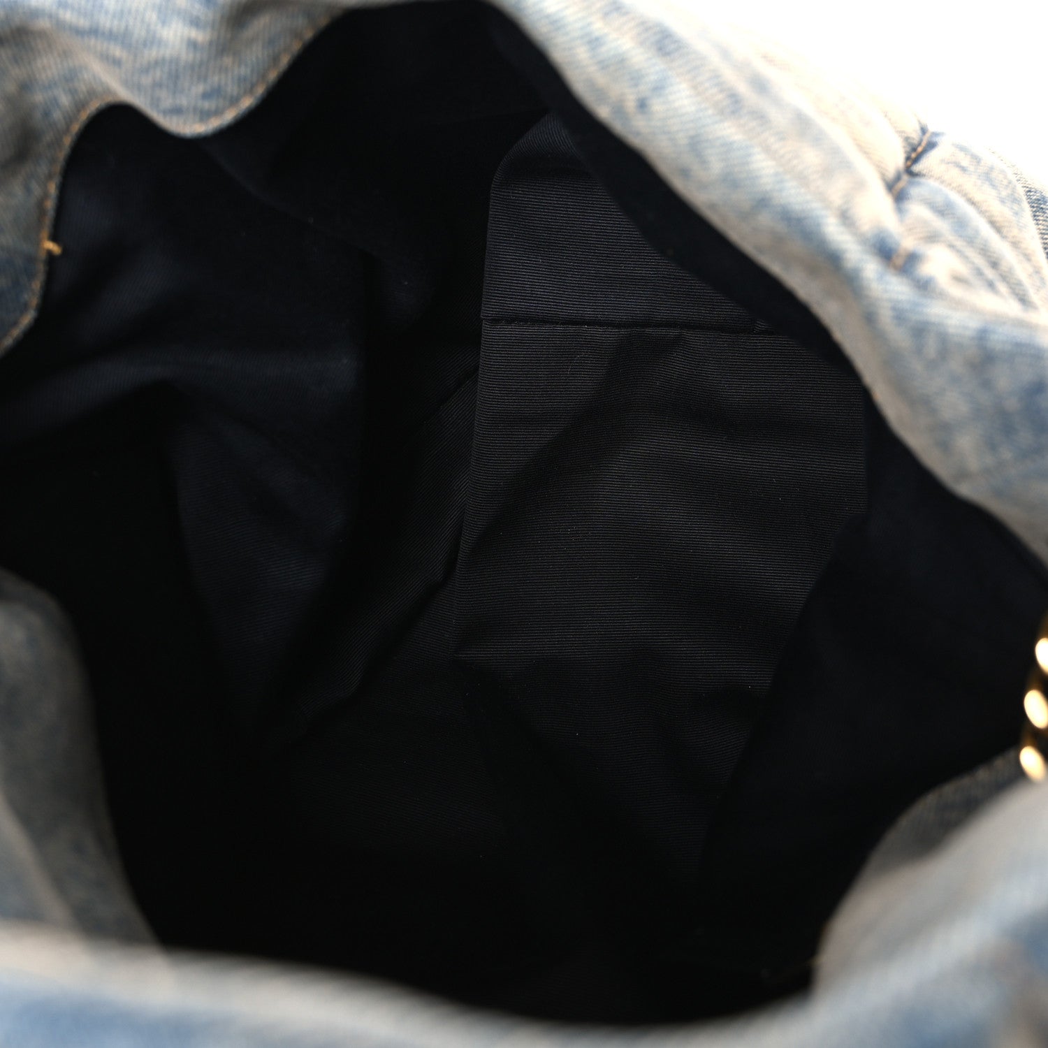 Saint Laurent Denim Quilted Medium Loulou Puffer Monogram Chain Satchel Blue Cinnamon 5 of 10