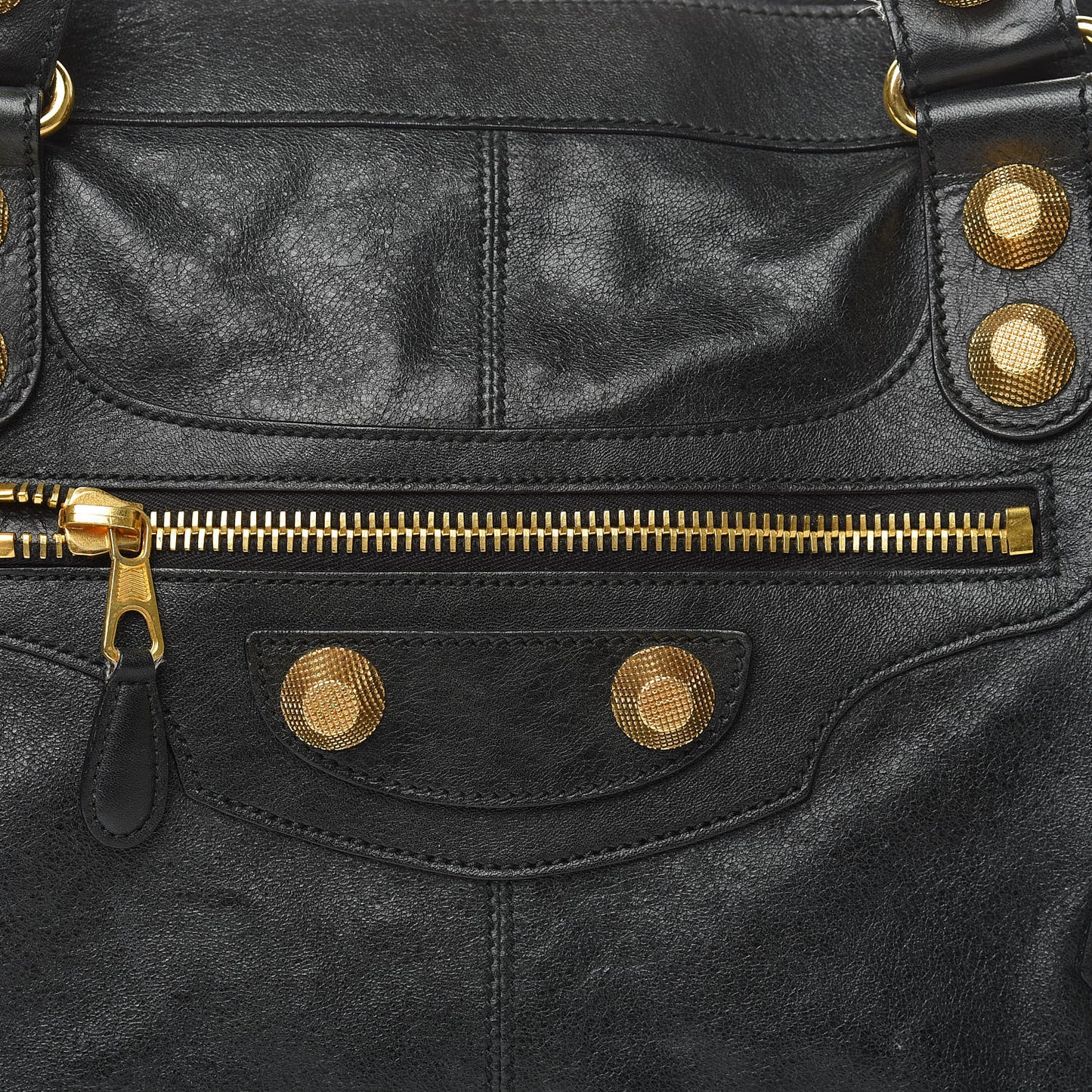 Agneau Giant 21 Gold Hardware Work Black