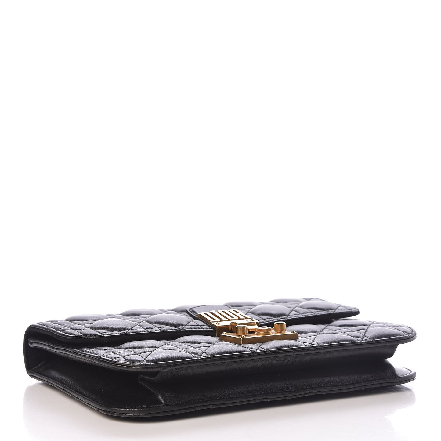 Lambskin Cannage Large Dioraddict Flap Bag Black