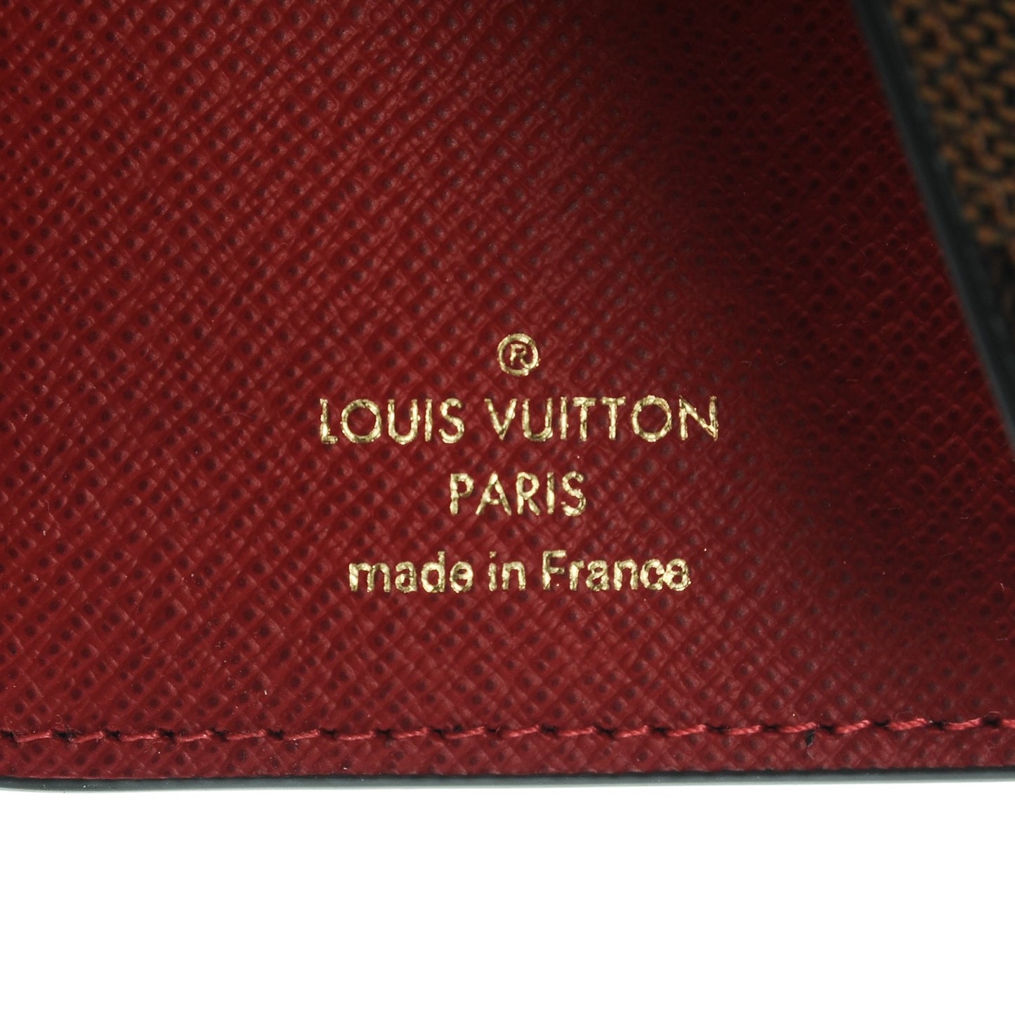 Damier Ebene Victorine Wallet Red