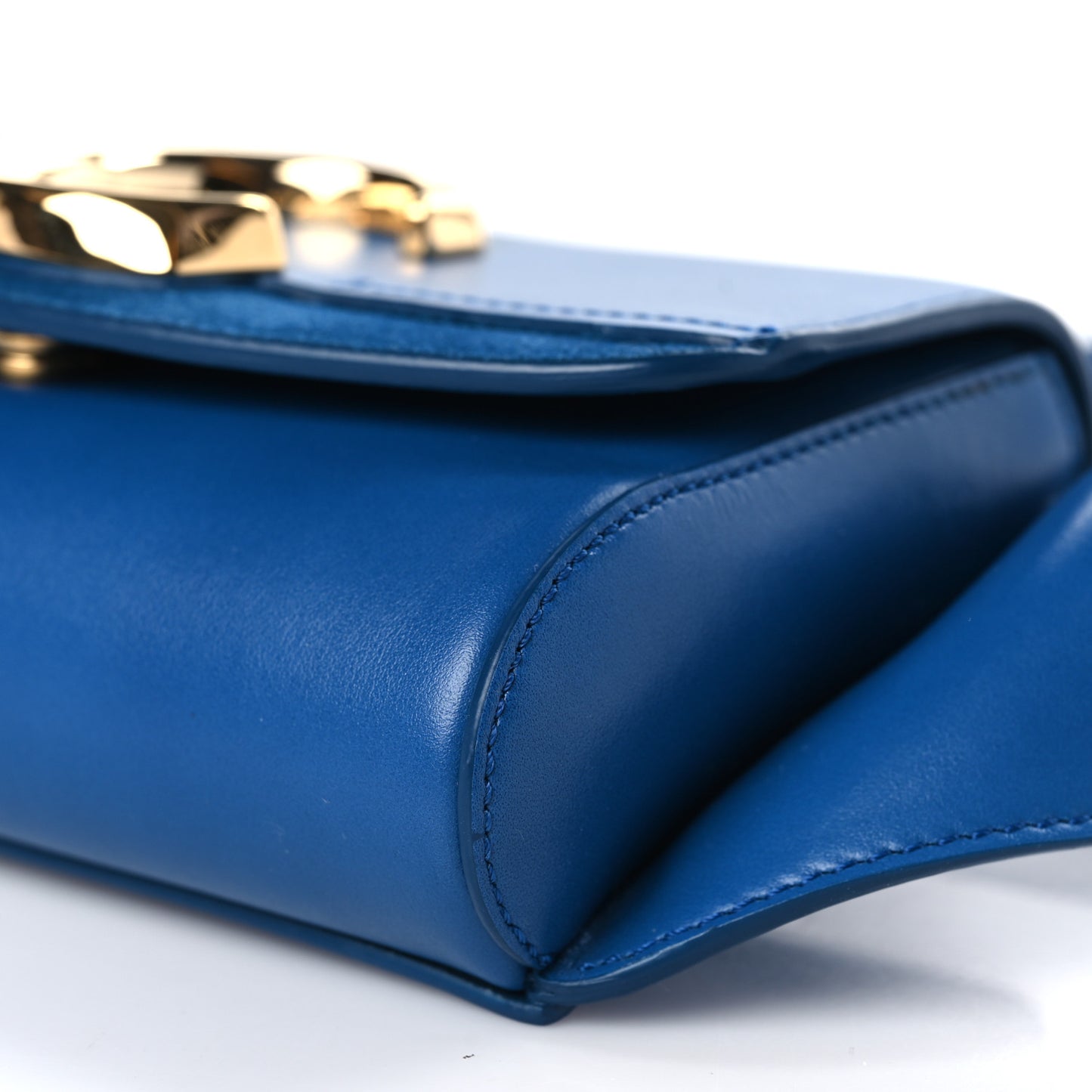 Calfskin Suede C Belt Bag Smoky Blue