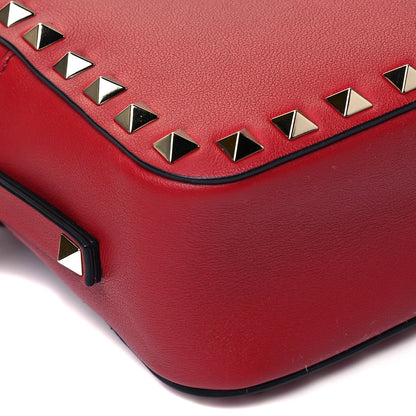 Valentino Garavani Calfskin Rockstud Camera Crossbody Bag Red 7 of 8