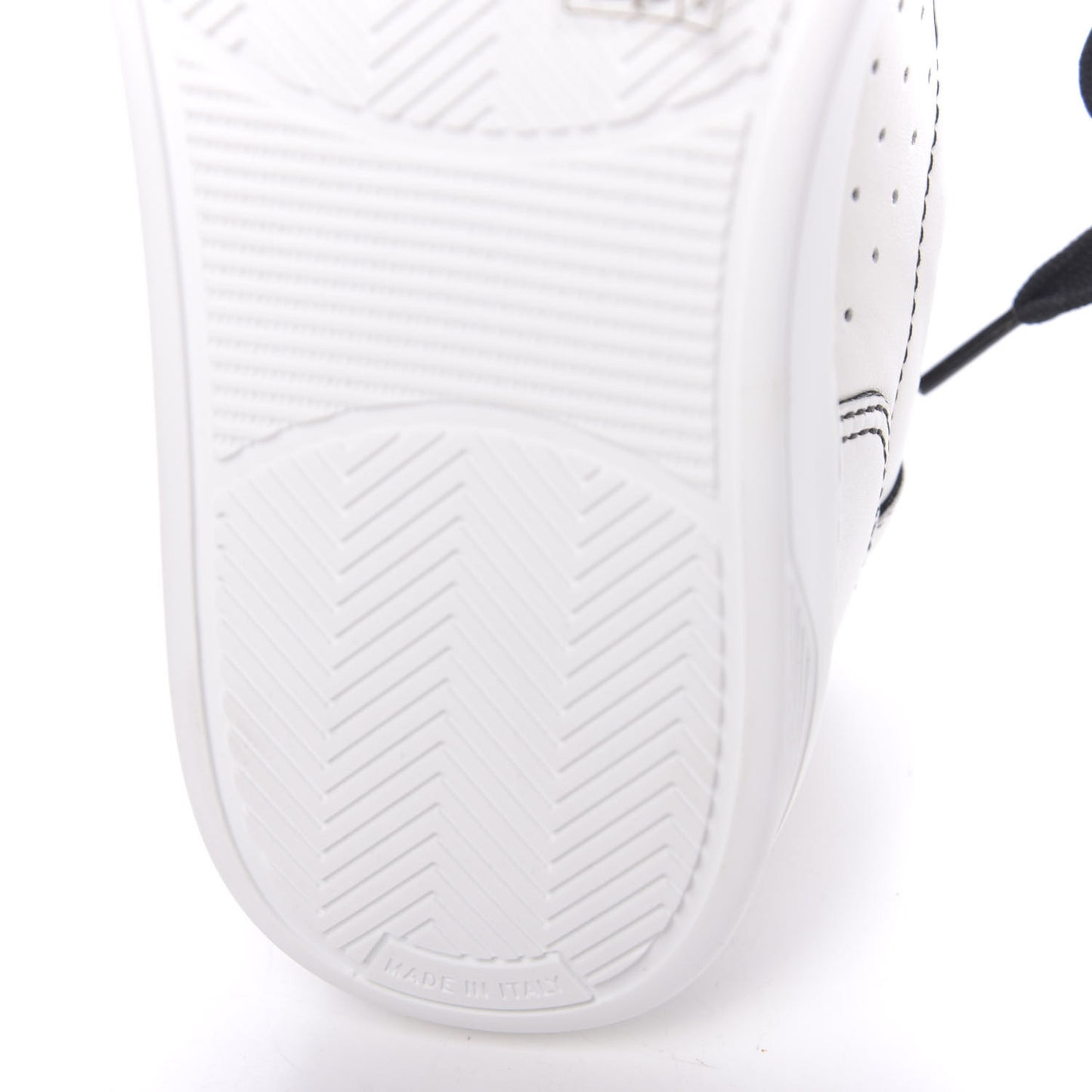 Calfskin Womens Logo Sneakers 37 White Black