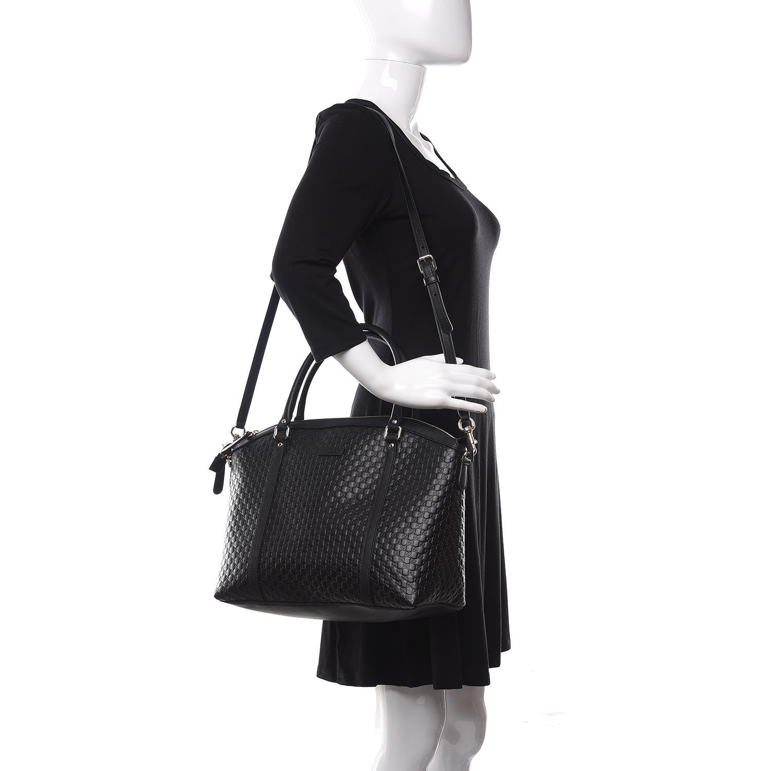 Gucci Soft Microguccissima Dome Satchel Black 2 of 10