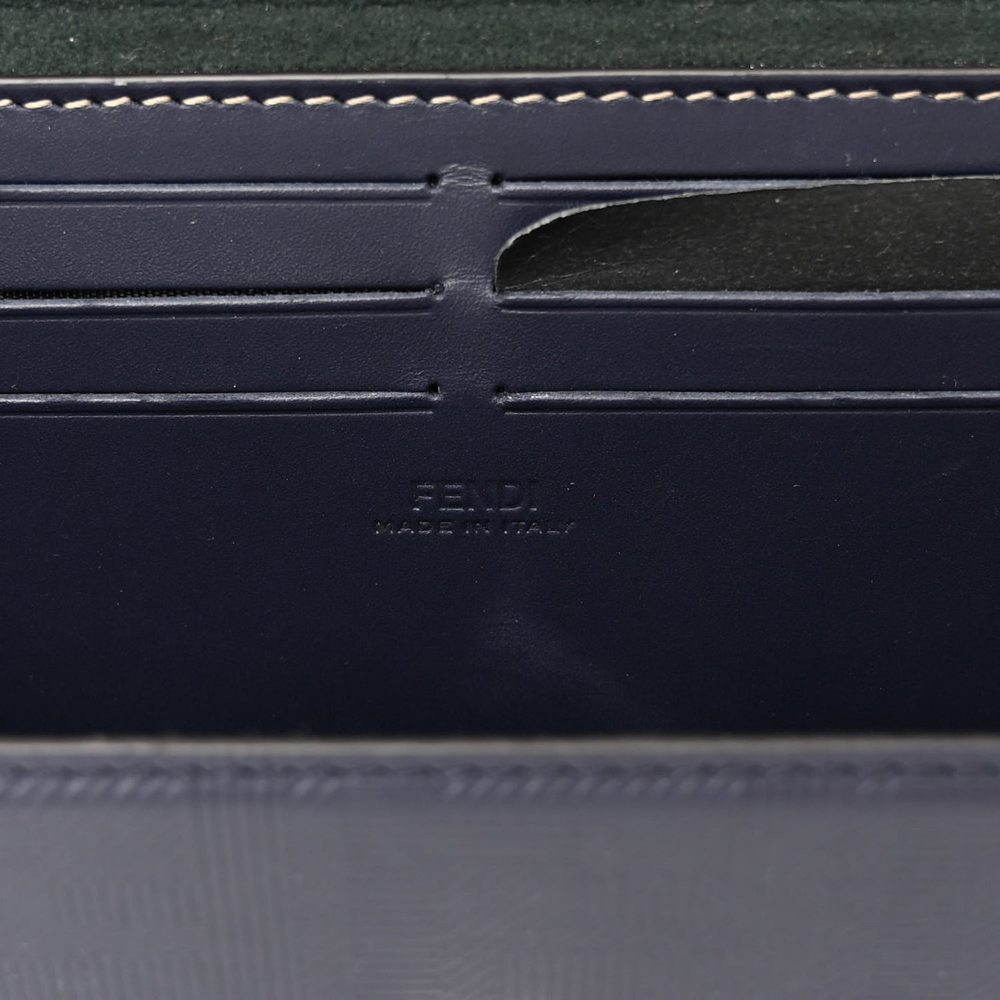 Vitello King FF Lines Embossed Baguette Soft Trunk Midnight