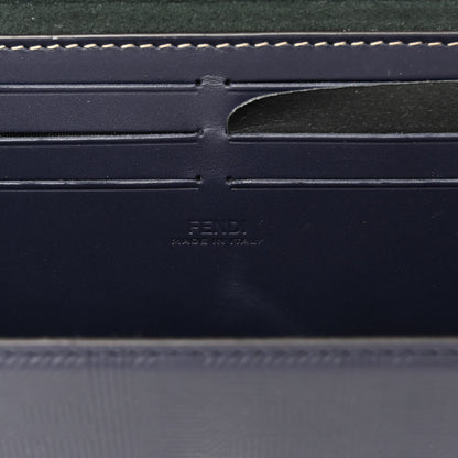 Fendi Vitello King FF Lines Embossed Baguette Soft Trunk Midnight 6 of 11