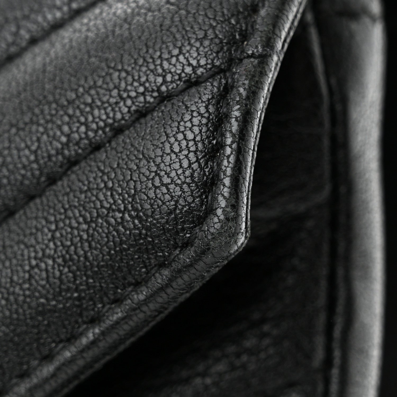 Saint Laurent Sheepskin Matelasse Chevron Monogram Medium College Bag Black 13 of 13