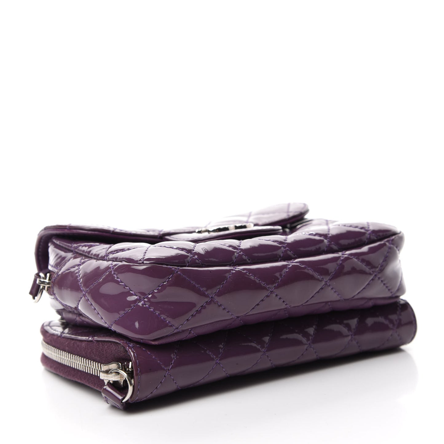 Patent Brilliant Mini Flap WOC Bag Violet