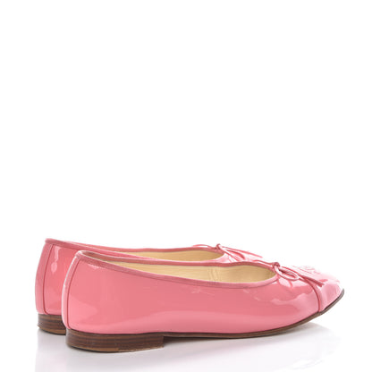 Chanel Patent CC Cap Toe Ballerina Flats 39.5 Light Pink 4 of 20