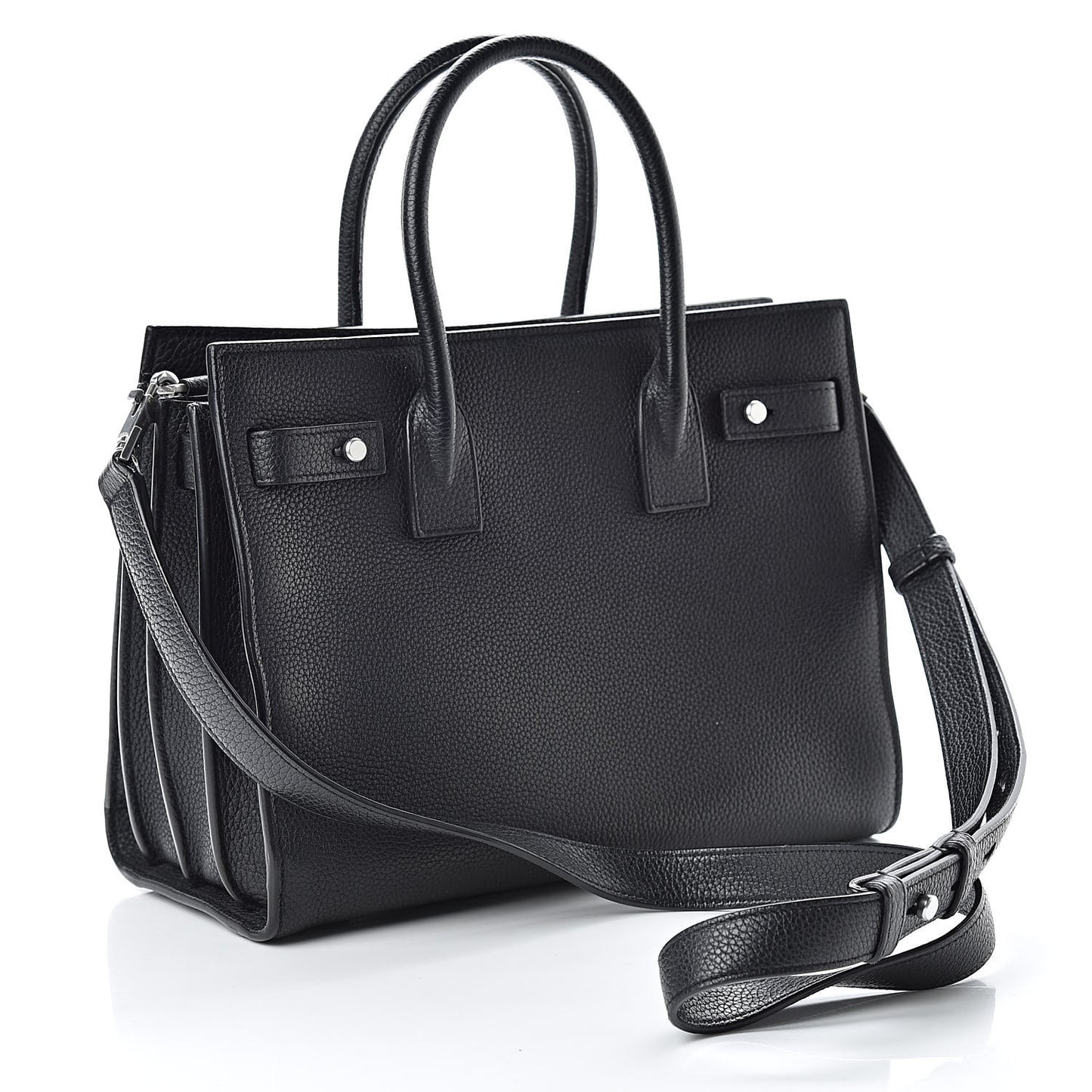 Grained Calfskin Baby Supple Sac De Jour Black