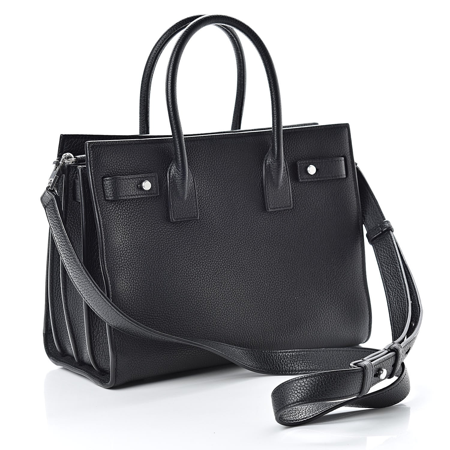 Saint Laurent Grained Calfskin Baby Supple Sac De Jour Black 3 of 10