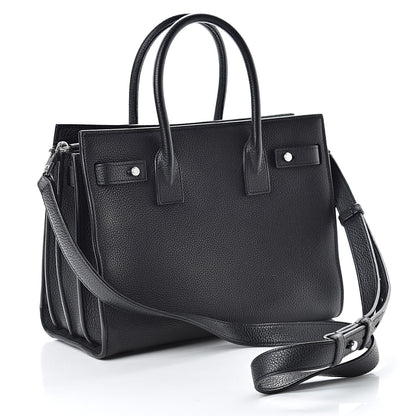 Saint Laurent Grained Calfskin Baby Supple Sac De Jour Black 3 of 10