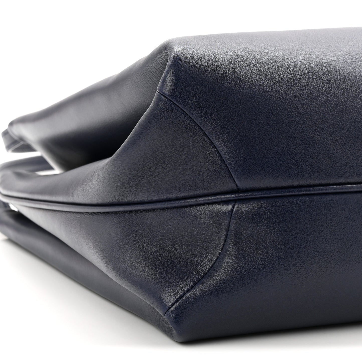 Calfskin Large New Line Tote Navy Blue
