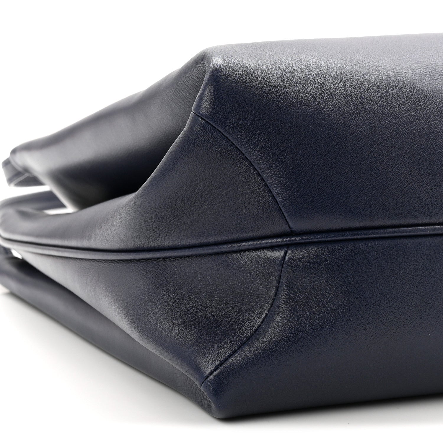 Salvatore Ferragamo Calfskin Large New Line Tote Navy Blue 9 of 10