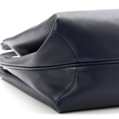 Salvatore Ferragamo Calfskin Large New Line Tote Navy Blue 9 of 10