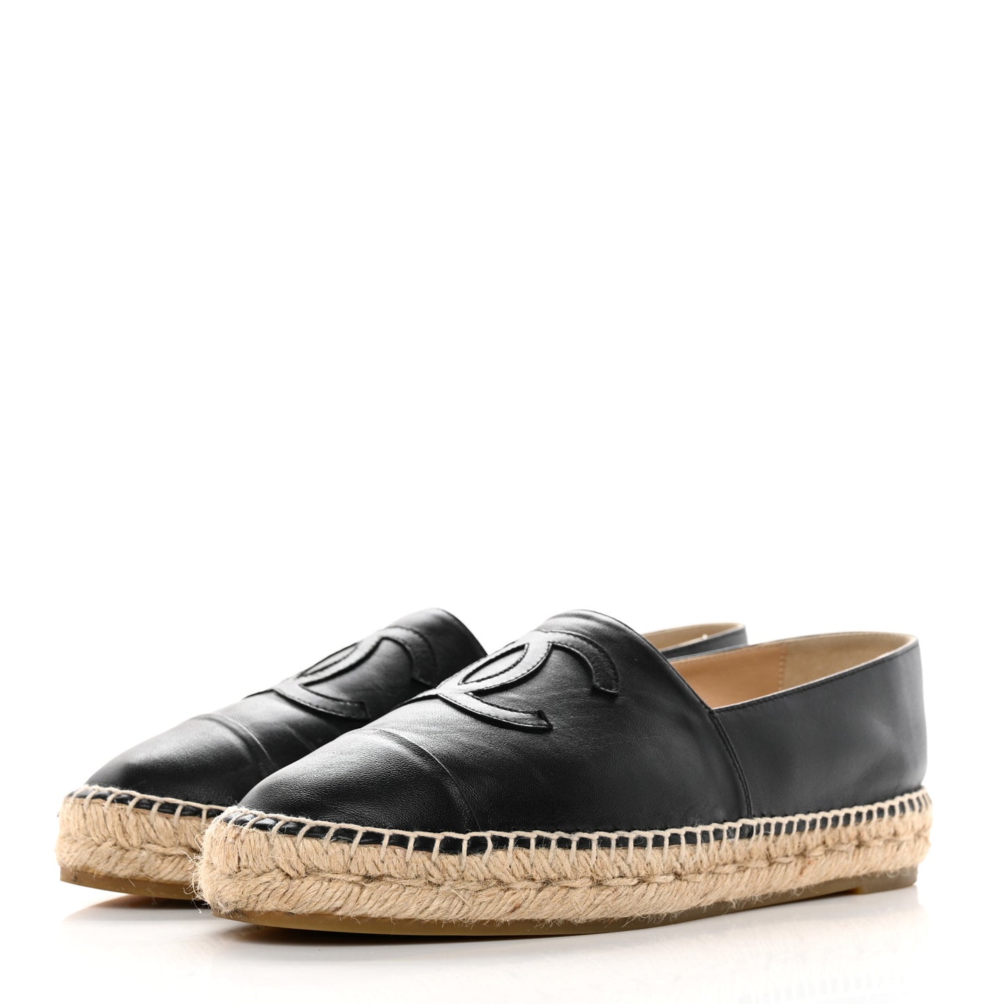 Lambskin CC Espadrilles 40 Black