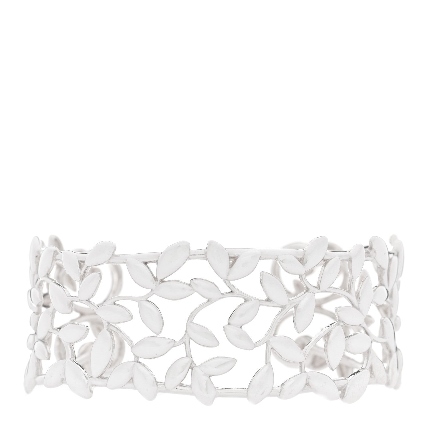 Tiffany Sterling Silver Paloma Picasso Olive Leaf Cuff Bracelet 1 of 4