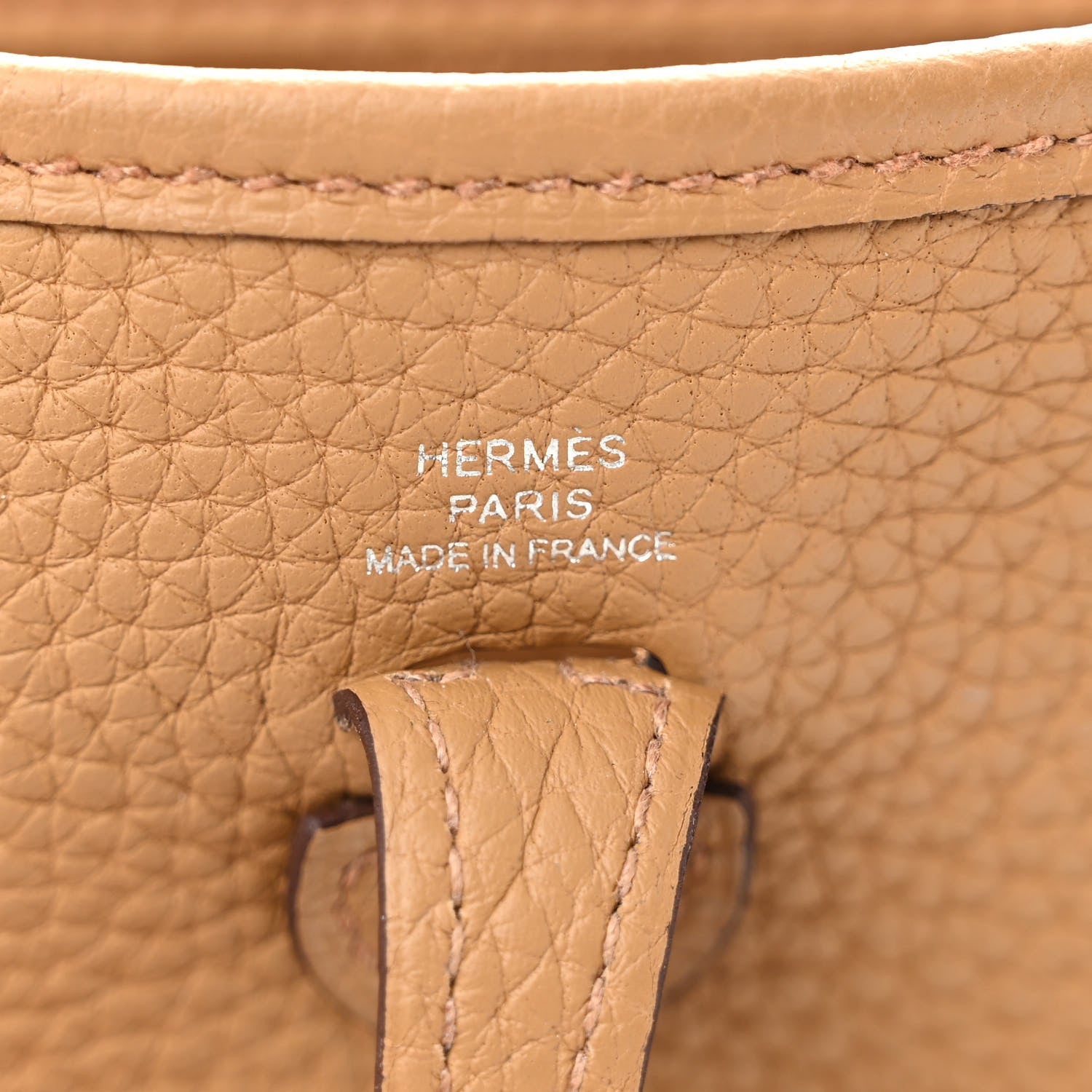 Hermes Taurillon Clemence Allegro Evelyne TPM Biscuit Cornaline White Gold 6 of 11