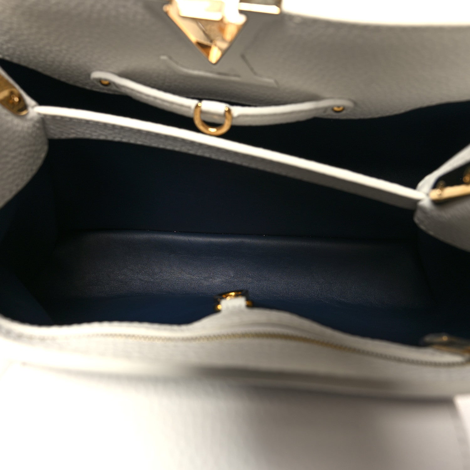 Louis Vuitton Taurillon Capucines BB Blue Marine 5 of 12