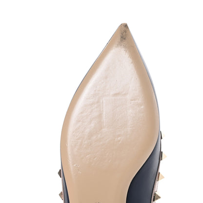Valentino Garavani Nappa Rockstud Ballerina Flats 35 Marine Poudre 11 of 15