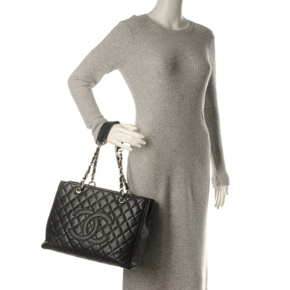 Chanel Caviar Quilted Grand Shopping Tote GST Black 2 of 7