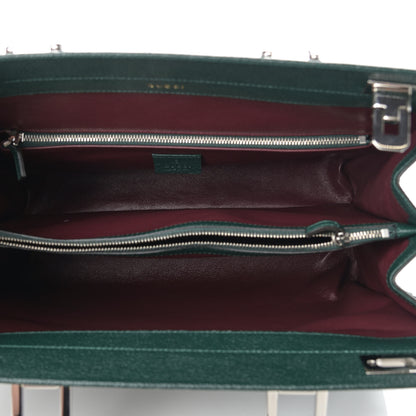 Gucci Grainy Calfskin Medium Zumi Top Handle Bag Vintage Green 4 of 10