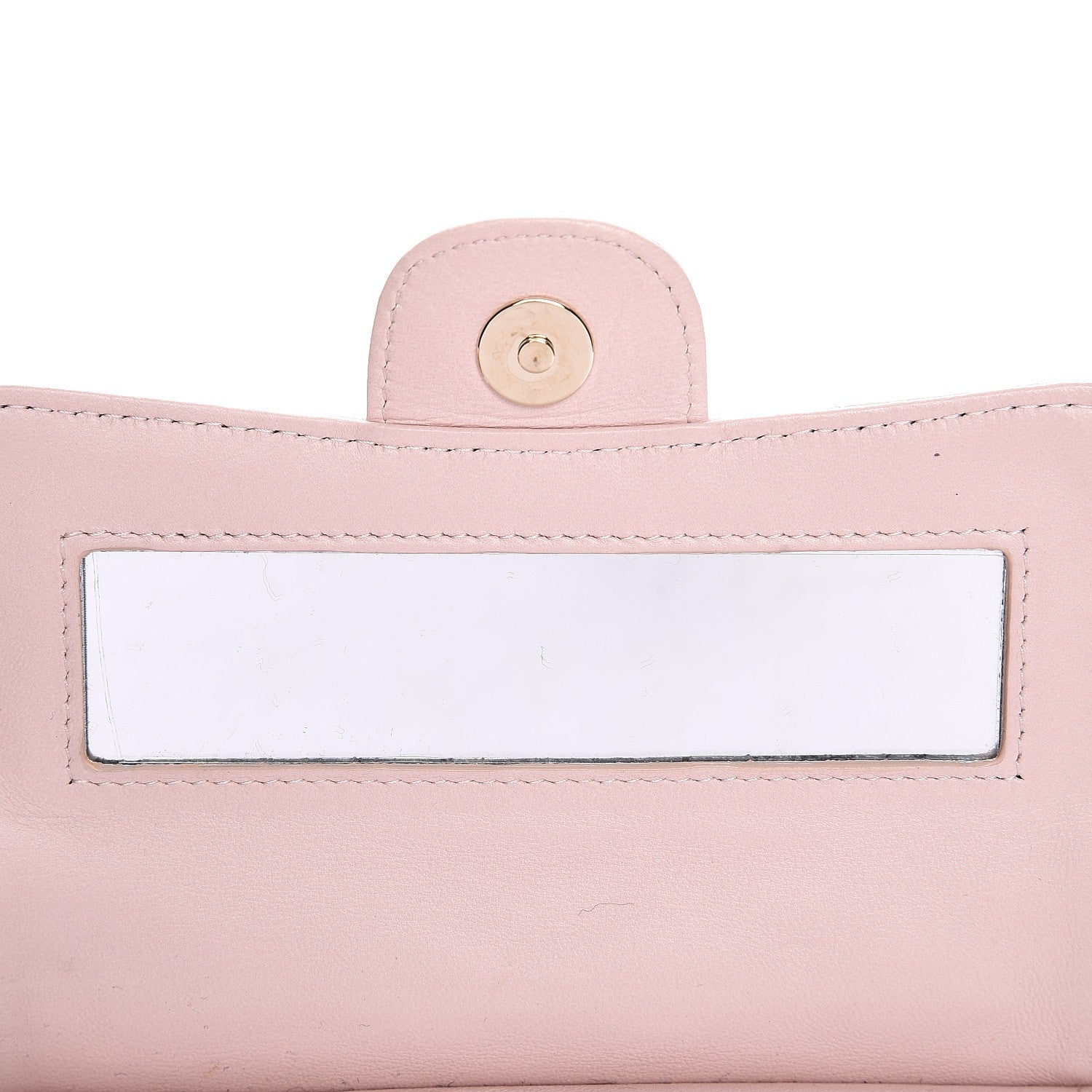Chanel Lambskin Quilted Flap Cosmetic Case Light Pink 8 of 12
