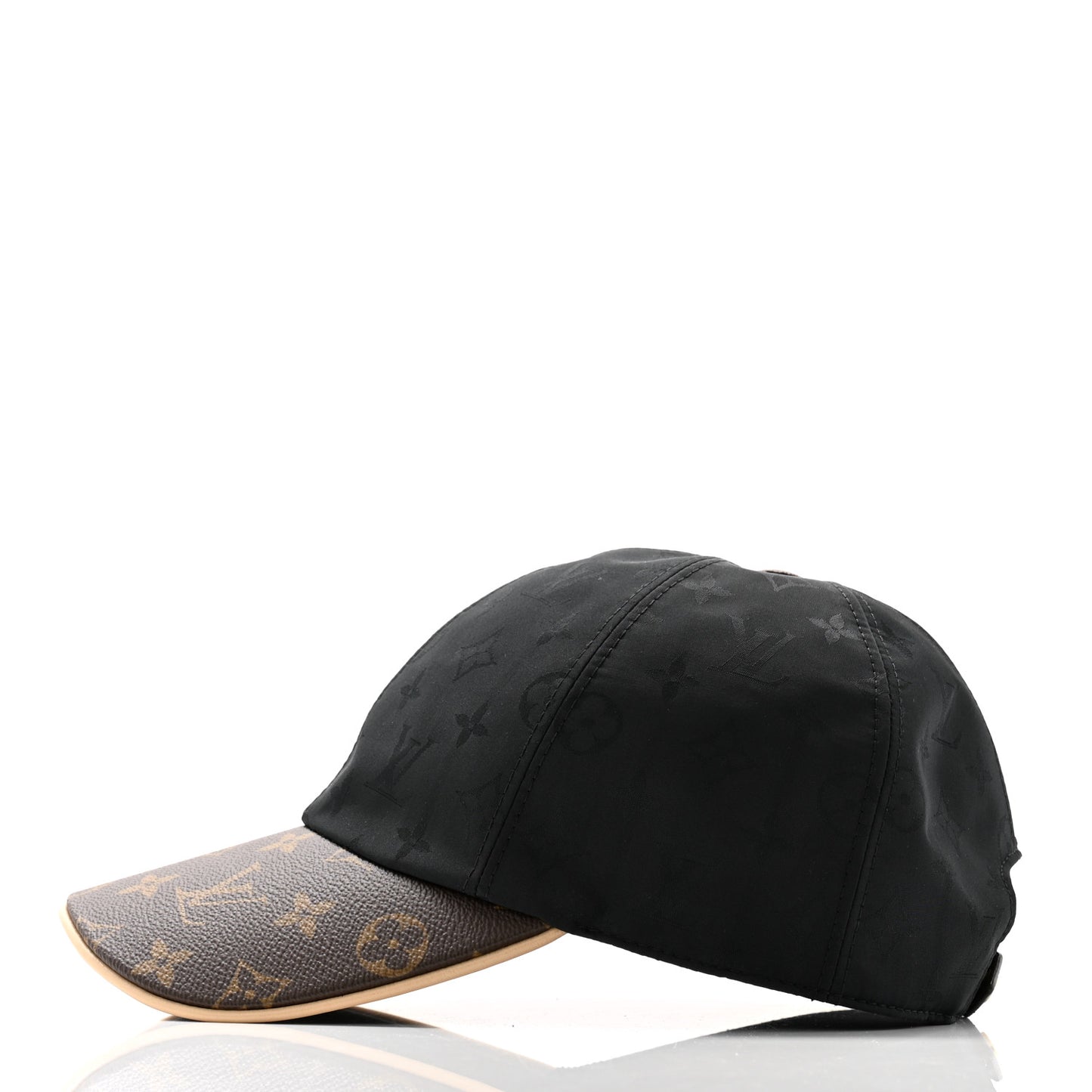 Polyester Silk Monogram LV Get Ready Cap M Black
