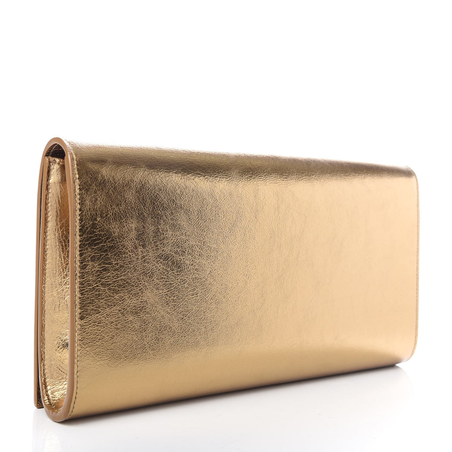 Metallic Calfskin Monogram Large Belle De Jour Clutch Gold