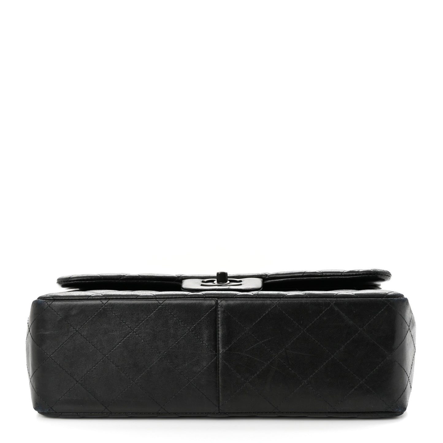 Lambskin Quilted Jumbo Double Flap So Black