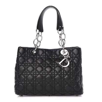 Christian Dior Lambskin Cannage Small Dior Soft Shopping Tote Black 1 of 7