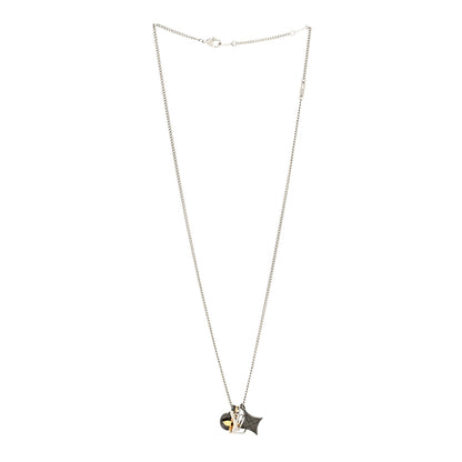 Louis Vuitton Metal LV Instinct Necklace Silver Gold 3 of 6