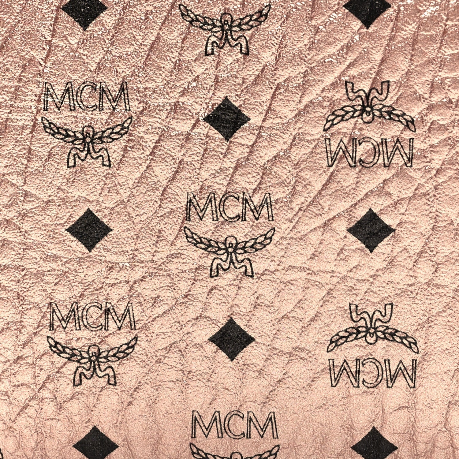 MCM Metallic Visetos Mini Bi-Fold Wallet Champagne Gold 7 of 7