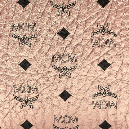MCM Metallic Visetos Mini Bi-Fold Wallet Champagne Gold 7 of 7