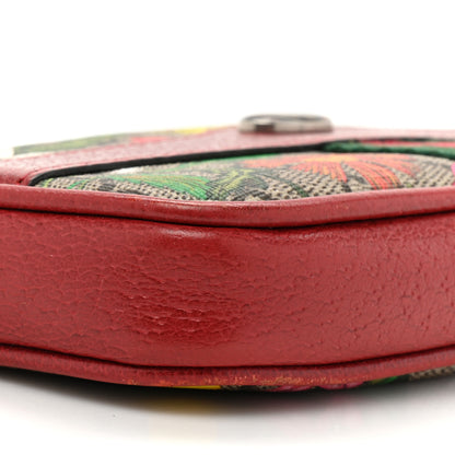 Gucci GG Supreme Monogram Flora Web Ophidia Wristlet Bag Red 9 of 17