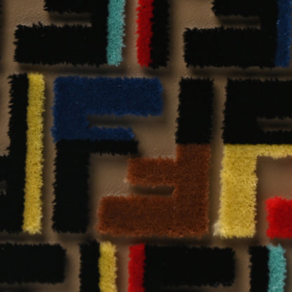 Fendi Vitello Century Velvet F is Fendi FF Multicolor Bi-Color Camera Case Fango Black Multicolor 8 of 10