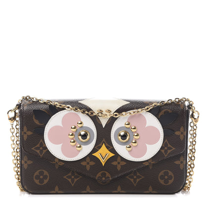 Louis Vuitton Monogram Lovely Birds Pochette Felicie Chain Wallet 1 of 14