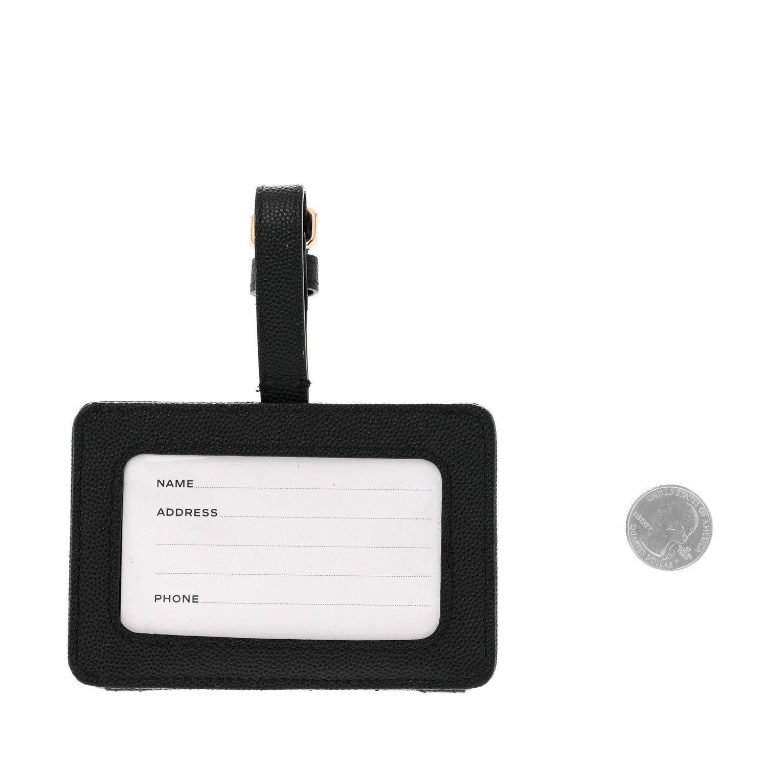 Chanel Caviar Quilted Luggage Tag Black 2 of 6