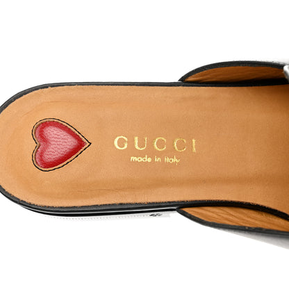 Gucci Calfskin Web Womens Peyton GG Slippers 35 Black 7 of 9