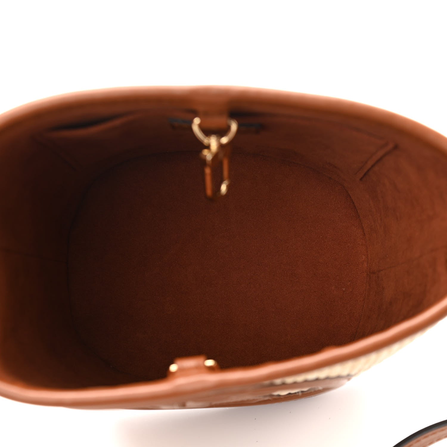 Louis Vuitton Kitted Raffia Petit Bucket Caramel 7 of 9