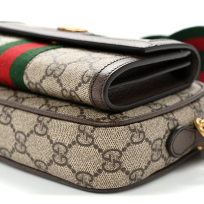 Gucci GG Supreme Monogram Web Mini Ophidia Bag Beige Ebony 9 of 9