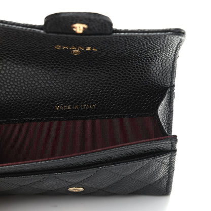 Chanel Caviar Quilted Flap Card Holder Wallet Black 5 of 9