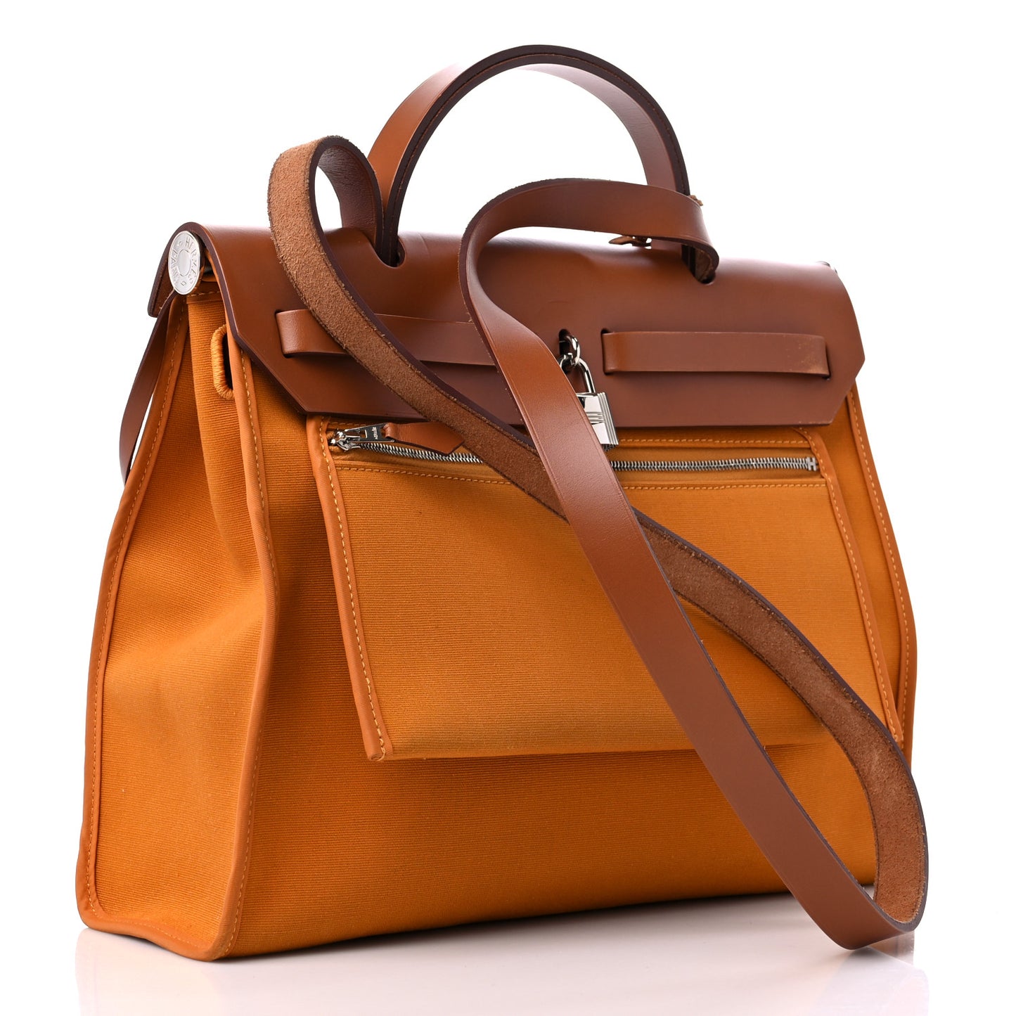 Toile Officer Vache Hunter Herbag Zip 31 PM Jaune Ambre Natural