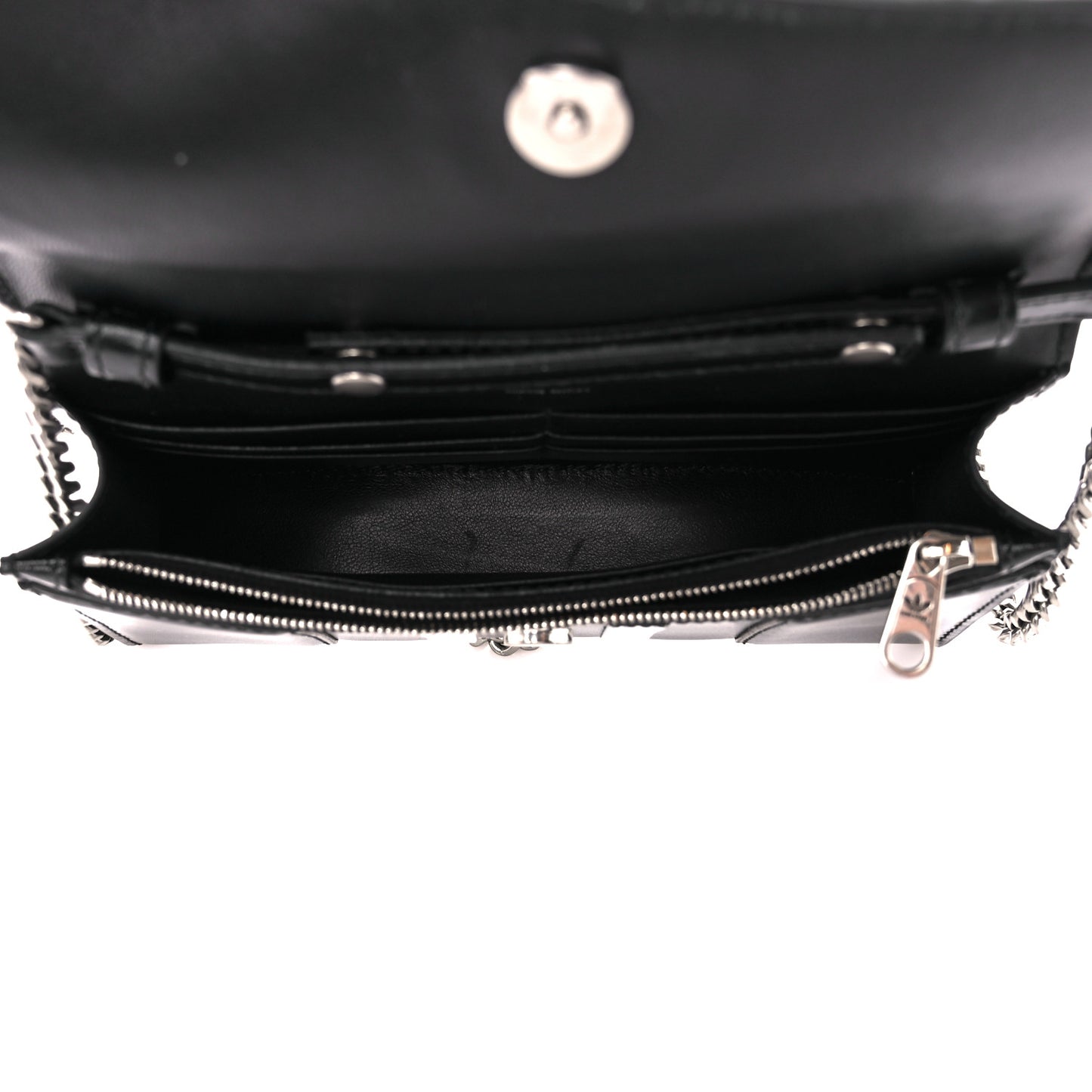 X ADIDAS Box Calfskin Hourglass Chain Bag Black