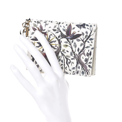Christian Dior Calfskin Print Jardin Naturel Compact Wallet Multicolor 2 of 11