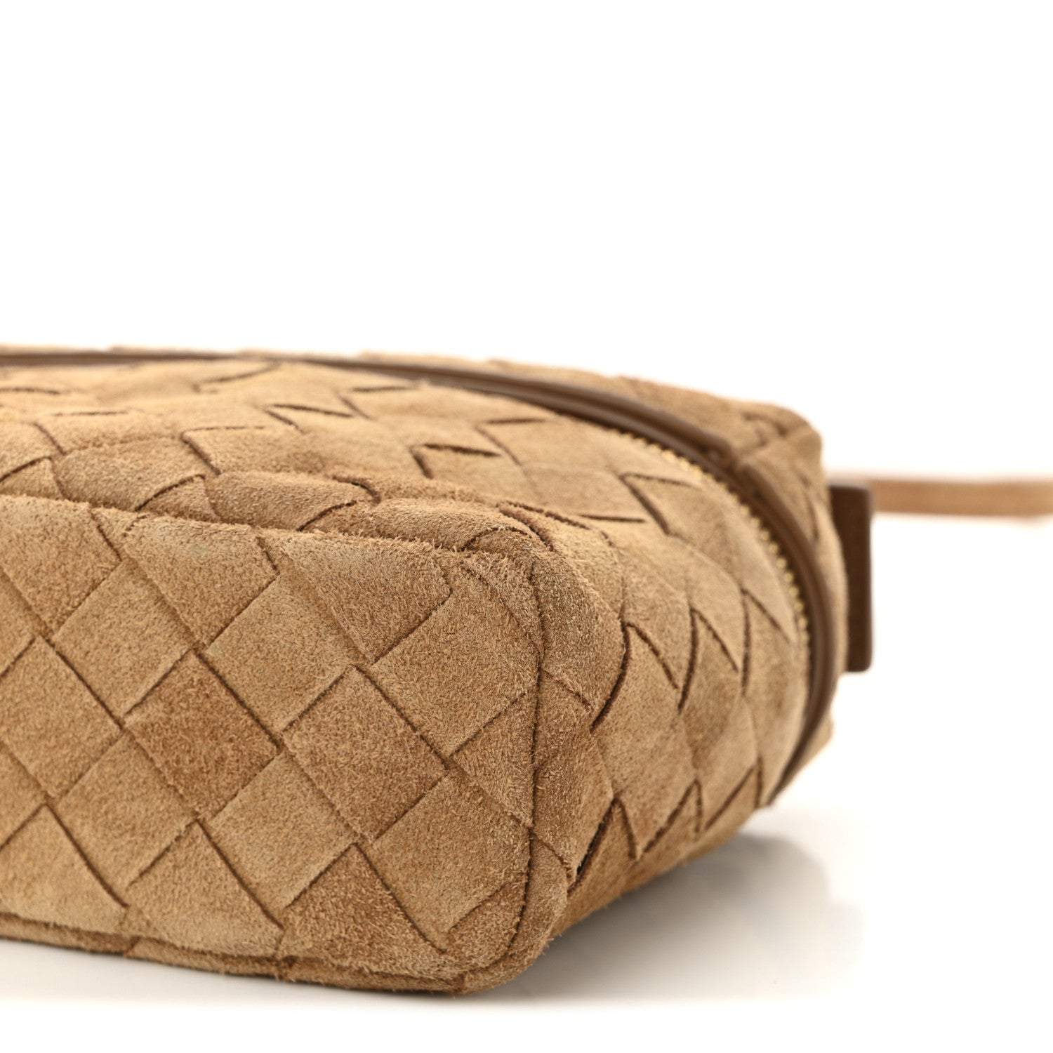 Bottega Veneta Suede Intrecciato Bang Bang Vanity Case Amber 10 of 10