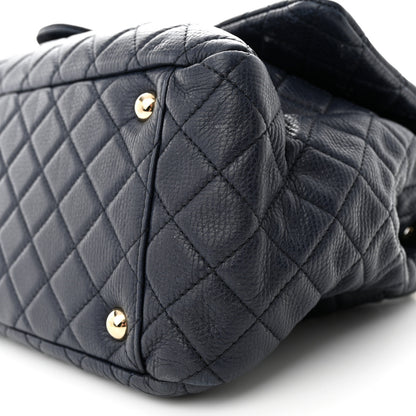 Chanel Calfskin Quilted XXL Travel Flap Bag Navy 10 of 15