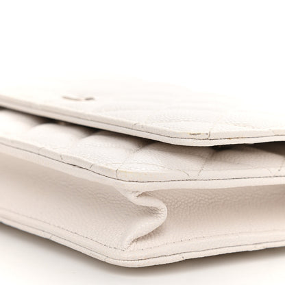 Chanel Caviar Quilted Wallet On Chain WOC White 11 of 14