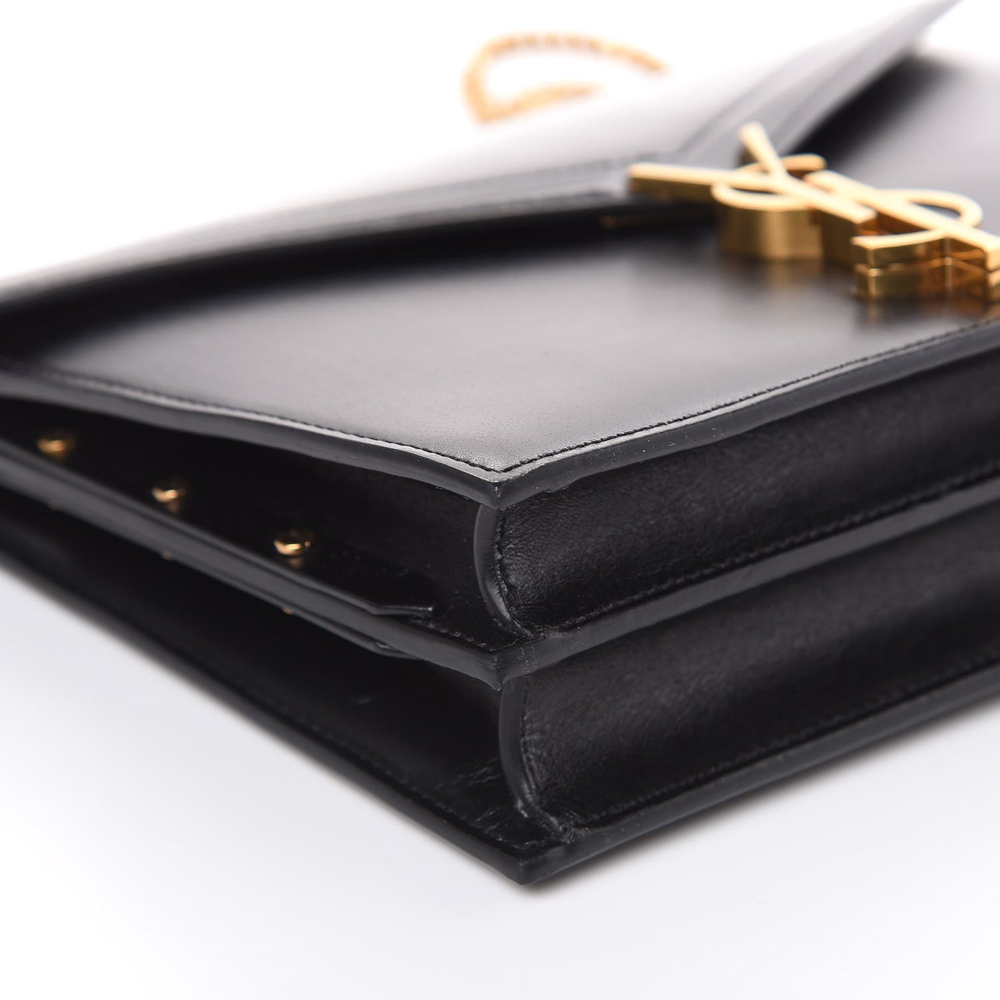 Smooth Calfskin Monogram Cassandra Clasp Bag Black